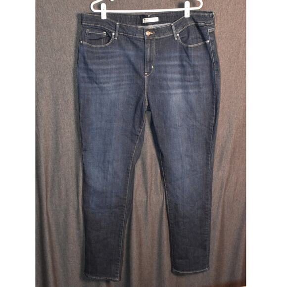 Levi's Signature Series Women's 20L (35x34) Mid Rise Straight Denim Jeans Dark - Picture 1 of 9